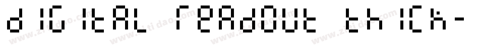 DIGital Readout Thick字体转换